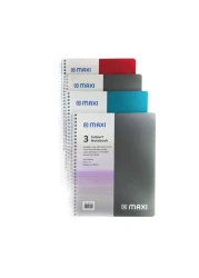Maxi Spiral 3 Subject Notebook 120 Sheets Multicolour