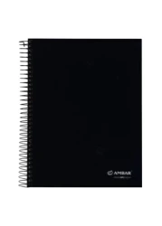 Ambar Ideas A4 Hardcover Spiral Bound Notebook 150 Sheets Black