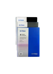 Maxi Spiral 4 Subject Notebook 160 Sheets Multicolour 11x8.5inch