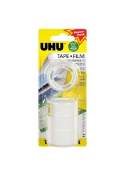 UHU Tape Film Clear 0.019x7.5m 4 PCS