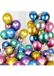 Generic 50/Set Multi Color Foil Balloon Party Supplies Banner Paper Garland For Happy Birthday Decoration Kids Baby Air Wedding Metallic Balloons