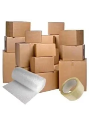 Markq [12 Boxes]45x45x45cm Medium Double Wall 100% Recyclable Corrugated Cardboard Boxes with Bubble Wrap, Tape, Marker, Fragile Stickers- Moving kit/Brown Carton, 25KG Capacity, 5 ply