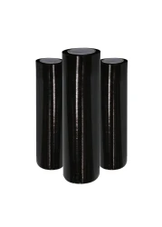 Markq [3 Rolls] Black Stretch Film Wrap - 500mm x 250m Heavy Duty Plastic Shrink Wrap for Pallet Wrap, Packing, Moving and Packaging - Cling Wrap