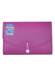 Maxi Expanding File with String A4 Size 13 Tab Pink