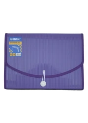 Maxi Expanding File with String A4 Size 13 Tab Purple