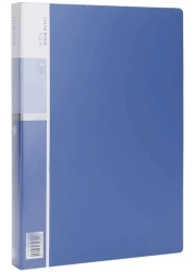 Lavish 60 Pocket File Folder Display Book Plastic A4 Paper Office Document Holder Durable Blue Assorted
