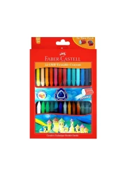 Faber Castell Grip Erasable Crayons Multicolour 24 PCS