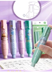 Cute Pencil Creative Stationery Retractable Rubber Stick Erasers for Kids Creative Cartoon Pattern Cute Erasers Kawaii School Supply School Office Prize Stationary 4 PCS