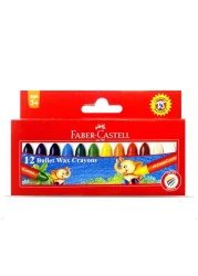 Faber Castell Bullet Wax Crayons Colours Multicolour Pack of 12
