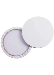 Generic 30cm Stretched Canvas Wood Frame Cotton Panels Round For Painting Media Oil Acrylic Paint Drawing Board Student Hobby Painters Beginner Gift White