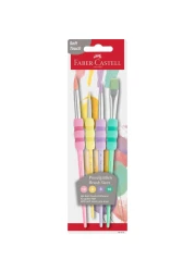 Faber-Castell Soft Touch Grip Paint Brushes Multicolour 4 PCS