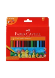 Faber-Castell Grip Erasable Crayons Multicolour 12 PCS
