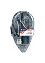 هيليكس أوراكل مجموعة أدوات الهندسة للرياضيات - رمادي 9 قطع.