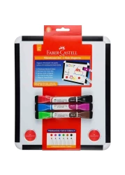Faber-Castell Magnetic Whiteboard with Markers Multicolour 4 PCS