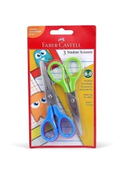 Faber-Castell Student Scissors Multicolour 5inch 3 PCS