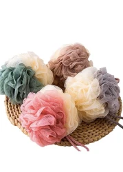 4-Packed Soft Shower Mesh Foaming Sponge Exfoliating Scrubber Bath Shower Sponge Mesh Bath and Shower Sponge For Body Wash Shower For Women And Men 4 Unique Colors