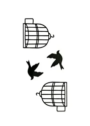 Generic 2-Piece Temporary Tattoo Sticker Set Black