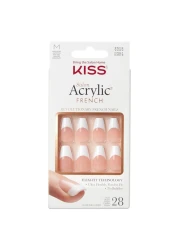 Kiss Salon Acrylic Nude French Nails KAN01 64266 28 PCS