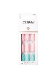 Kiss Impress Press-On Manicure False Nails 83787 Medium Dew Drop 30 PCS