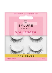 Eylure Press On PreGlued False Eyelashes Light Wispy Accent Lash No 003 Twin Pack
