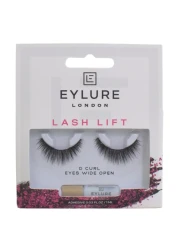 Eylure Lash Lift D Curl Eyes Wide Open False Eyelashes With Adhesive Black