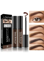 LSxia 2 Pcs Peel Off Tattoo Eyebrow Gel Set, Natural Color Eye-Brow Gel Long-Lasting Waterproof Eyebrow Tattoo, Easy Peel Off Eyebrow Brow Tattoo Makeup -Up To 3 Days (Brown)