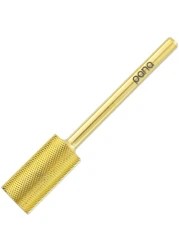 PANA 332 Shank Size Flat Top Large Barrel Gold Carbide Extra Fine Grit Nail Drill Bit for eFile Nail Drills