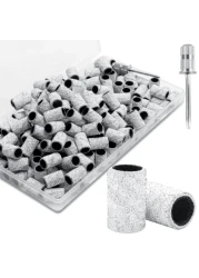 150 Grit Sanding Bands for Nail Drill, 100Pcs Medium Grit Sanding Band for Nail Drill with 3/32&rdquo; Sanding Bit for Acrylic Nail, Gel Nail Removing, Professional Nail Sanding Band for Manicure &amp; Pedicure