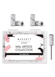 Makartt Sanding Bands for Nail Drill:50 Pcs Small Nail Sanding Files With 2025 Upgrade Design 3.1mm Mandrel Bits, 180 Medium Grits for Acrylic Nails Gel Removing Shaping, Manicure Nail Salon Use