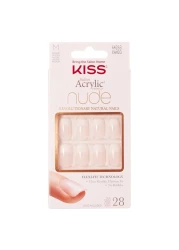 Kiss Salon Acrylic Nude Nails KNA03 Pink 28 PCS