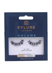 Eylure Light Volume False Eyelashes With Adhesive 102 Black