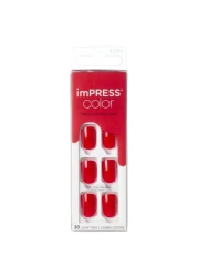 Kiss Impress Colour Press-On Manicure False Nails KIMC013C Reddy Or Not