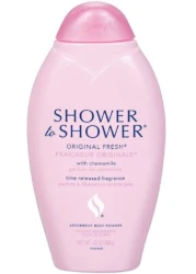 Shower to Shower Absorbent Body Powder Original Fresh with Chamomile 13Ounce Bottles Pack of 2