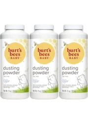 Burt's Bees Baby Powder, Hypoallergenic Dusting Powder, Non-Irritating, Calming Skin Care, All Natural, Talc Free,7.5 Ounce (Pack of 3)