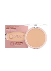 Mineral Fusion Pressed Powder Foundation Warm 3 MedTan Skin wYellowish Undertones Age Defying Foundation Makeup with Matte Finish Talc Free Face Powder Hypoallergenic CrueltyFree 032 Oz