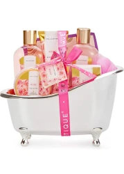 Gift Set For Women Spa Luxetique Bath Sets for Women Gift 8 Pcs Rose Spa Basket Includes Bubble Bath Shower Gel Body Lotion Birthday Spa Gifts Mothers Day Gifts for Mom