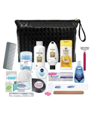 Convenience Kits International Womens Premium 20Piece Kit with Travel Size TSA Compliant Essentials in Stylish Cosmetic Bag