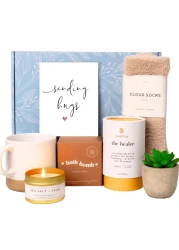 Unboxme Luxe Self Care Gift Box for Women Premium Care Package with Hugs Card Soothing Spa Basket for Relaxation and Wellness