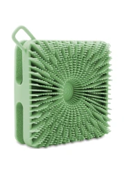 Silicone Body Scrubber, Silicone Loofah Double-Sided Body Brush,Silicone Shower Scrubber and Scalp Massager Shampoo Brush for Sensitive Kids Women Men All Kinds of Skin (Grass Green)