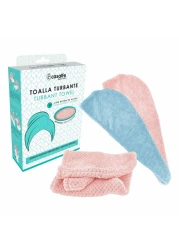 Casalfe Turban Hair Towel with Button Closure