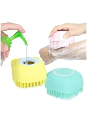 Marrkhor Silicone Shower Brush Body Brush Massage Exfoliating Bath Shower Brush With Soap Dispenser For Children Men Women 3Pcs