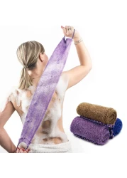 3 Pieces African Net Sponge with Handles Long African Exfoliating Net Washcloth Bath Sponge Net Cloth Wash Net Body Back Scrubber for Shower Loofah