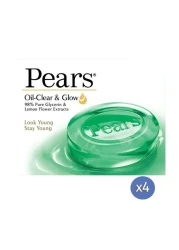 Pears Oil Clear And Glow Bar Soap 125g Pack of 4