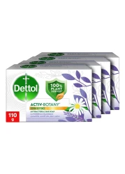 Dettol Activ-Botany Antibacterial Bar Soap Lavender and Chamomile 110g Pack of 4