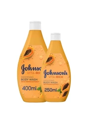 Johnson's Body Care Smoothing Body Wash 400ml+250ml