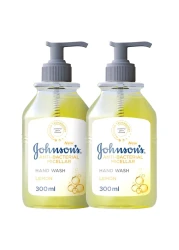Johnson's Anti-Bacterial Micellar Lemon Hand Wash Yellow 300ml Pack of 2