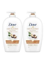 دوف غسول اليدين المغذي بزبدة الشيا وبرائحة الفانيليا الدافئة أبيض 250 ملل حزمة من 2