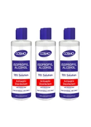 Cosmo Isopropyl Alcohol, 70% Solution Liquid - 250ml, Pack Of 3