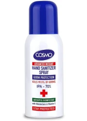 Cosmo Advanced Instant Hand Sanitizer Spray - 100ml, Pack Of 96
