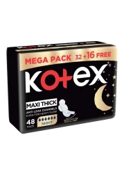 Kotex Maxi Protect Thick Pads Overnight Protection Sanitary Pads With Wings 48 Sanitary Pads